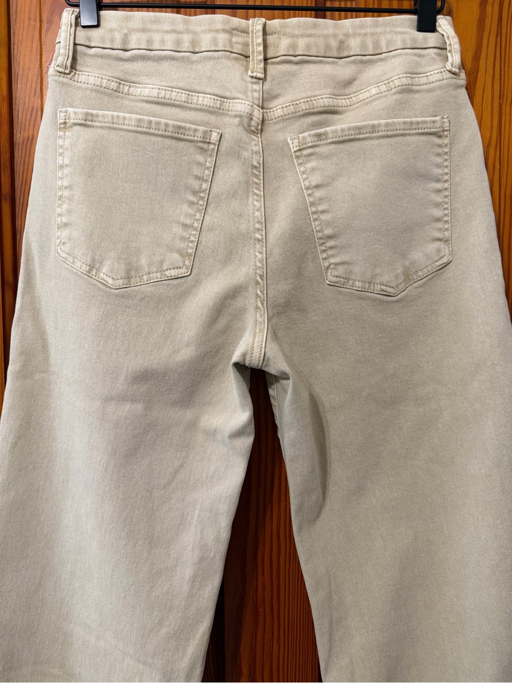 KUT from the Kloth Meg Fab AB Wide Leg Jeans - High Rise Tan / Khaki/ Neutral - Picture 6 of 11